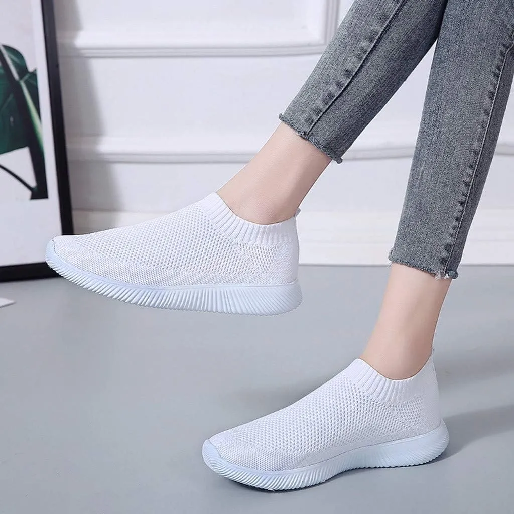 Women's Sneakers in White in Wide Width Gym Shoes Men Men's Casual Dress Sneakers Round Toe Slip On Casual Womens Loafers Comfortable Women's Fashion Sneakers