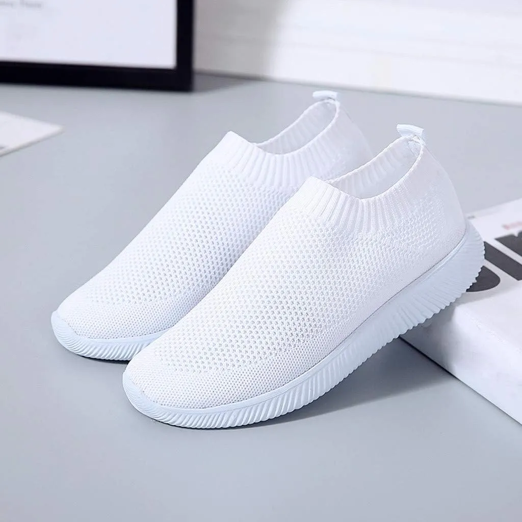 Women's Sneakers in White in Wide Width Gym Shoes Men Men's Casual Dress Sneakers Round Toe Slip On Casual Womens Loafers Comfortable Women's Fashion Sneakers