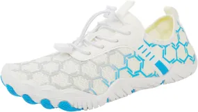 Women's Walking Tennis Shoes Breathable Slip On Mesh Knitted Flats Casual Comfortable Athletic Gym Walking Shoes Fashion Sneakers On Feet All Day Blue
